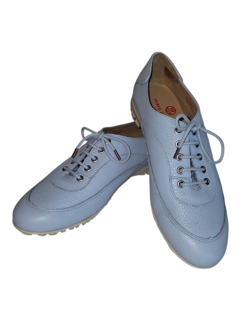 Marc Joseph New York Hampton Leather Golf Oxford Loafers Sz 7 Light Blue